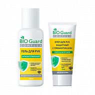 Bio Guard Набор Двойная защита Гель для рук антибактериальный + Крем для рук защитный с прибиотиками.