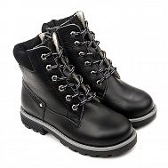 Ботинки Тапибу с шерстью для мальчиков FT-23014.18-WL01O.01 черные.